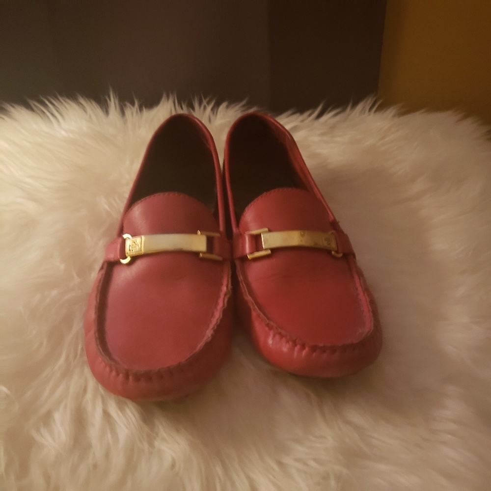 Red Leather Ralph Lauren Loafers